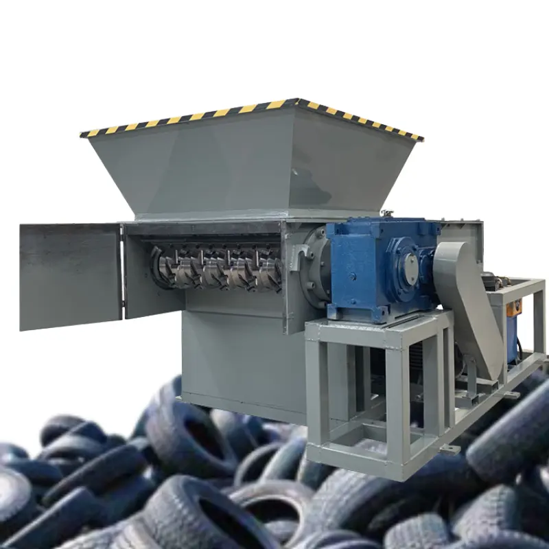 Whole small tire rubber tire recycling plant single shaft shredder for tyres recycling
