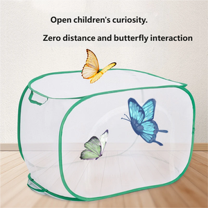 Kelebek Yetiştirme için Açık Hava Katlanabilir Böcek Kafesi, Evcil Hayvan Kafesi, Fileli Şeffaf Gözlem Kutusu, Kuluçkalanabilir, Sağlam, Basit Tasarım - Product Image 3