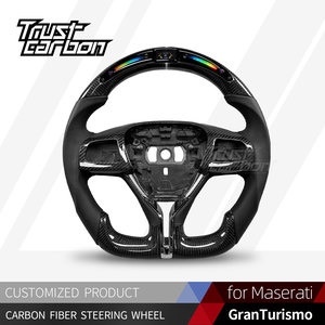 Volante de Fibra de Carbono Personalizado con Pantalla LED Inteligente para <span class=keywords><strong>Maserati</strong></span> Quattroporte 2013-2022, <span class=keywords><strong>Levante</strong></span>, Ghibli, GranTurismo - Product Image 2