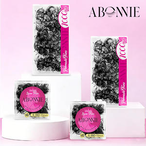 Abonnie J <span class=keywords><strong>B</strong></span> Curl Longue Tige Promade Ventilateurs Rapides à Cils Vente en Gros Éventails <span class=keywords><strong>Pro</strong></span> Made Bouquet Plateaux à Cils Pointu Base Mince Éventail Lâche - Product Image 2