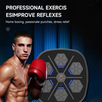 Machine de boxe musicale intelligente murale avec cible électronique et lumière LED pour entraînement de fitness à domicile