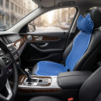 Wasserdichter 3-teiliger Universeller Silikon-Autositzbezug Belüftetes Auto-Zubehör Sitzkissen Mit Auto-Nackenstützkissen