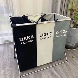 2024 vente chaude 3 pièces Oxford tissu sac à <span class=keywords><strong>linge</strong></span> étanche pliable Landry <span class=keywords><strong>panier</strong></span> <span class=keywords><strong>panier</strong></span> à <span class=keywords><strong>linge</strong></span> 3 <span class=keywords><strong>compartiments</strong></span> - Product Image 1