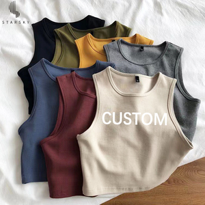 Top Corto da <span class=keywords><strong>Donna</strong></span> a Vita Alta, Aderente ed Elastico, <span class=keywords><strong>Senza</strong></span> <span class=keywords><strong>Maniche</strong></span>, Personalizzabile - Product Image 2