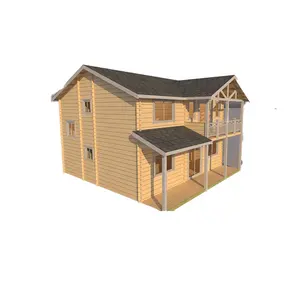 室外40英尺生活预制房屋集装箱木制3卧室假日木屋