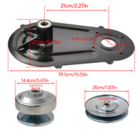 Kit convertisseur de couple série 40 Go Kart Poulie d'entraînement 1 "Poulie d'entraînement 3/4" Moteurs 8hp-16hp Vilebrequins droits 1 "1/4" Keyway