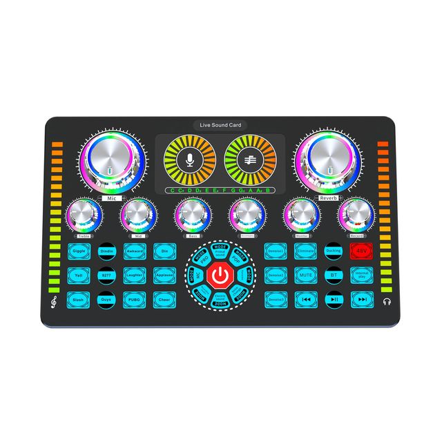Q7 Professional Soundcard Live Sound Card Audio Recording Studio Equipment Microphone Mixer Voice Changer Live Streaming