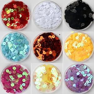 Paillettes plates irrégulières à haute résistance en PET, flocons de paillettes perforés pour la <span class=keywords><strong>couture</strong></span> de vêtements, la décoration artisanale de Noël - Product Image 5
