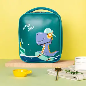 RU Children School Food Lunch Cooler Bag And Pencil Case Set With Kids Insulated Animals For Cartoon Pack Dinosaur Blue