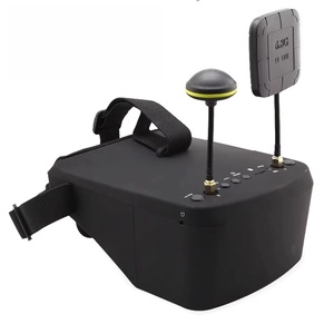 משקפי OME Plastic 800D HD 2.4GHz <span class=keywords><strong>FPV</strong></span> עם מסך LCD מונוכרום בגודל 5 אינץ', רגישות גבוהה, משקפי VR נפרדים למרוצי רחפנים QC3 - Product Image 1