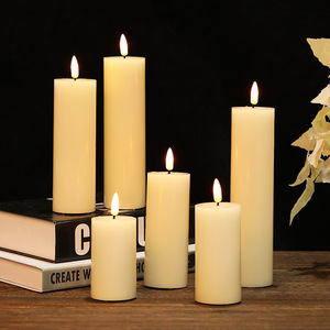 Realistic Flameless Pillar LED Candles 2 Inch Diameter Flickering LED Battery Candle Remote Control for Wedding Party Decor - Product Image 2