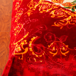 Venta al por mayor de lujo agradable a la piel transpirable suave 100% poliéster invierno Floral franela juego de sábanas - Product Image 6