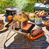 Chauffe-gaz de bureau 2-en-1 à vente chaude, rapide, facile à déplacer, pratique, portable, de type sur pied, idéal pour la randonnée, le camping et la pêche