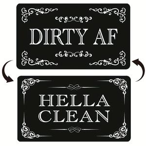 Imanes Personalizables de Doble Cara para Lavavajillas y Refrigerador con Eslóganes de Limpieza y Suciedad, Más Vendidos - Product Image 1