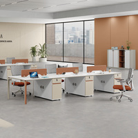 Set Meja dan Kursi Kantor Kerja Kecil Modern Tahan Lama dengan Penyimpanan Ramah Lingkungan untuk Penggunaan Komersial