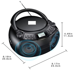 Lecteur <span class=keywords><strong>CD</strong></span> stéréo portable Boombox avec <span class=keywords><strong>radio</strong></span> AM FM <span class=keywords><strong>et</strong></span> prise USB <span class=keywords><strong>pour</strong></span> plusieurs formats - Product Image 2