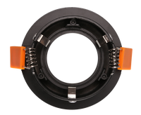 Cadre de montage encastré incurvé et de style épuré pour luminaire LED rond GU10, découpe fixe 75 mm, RF8