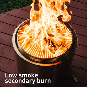 15‑Inch <b>Portable</b> Smokeless Firepit Modern Bonfire Firepit for Outdoor Camping Garden Backyard Bonfire Activities - Product Image 4