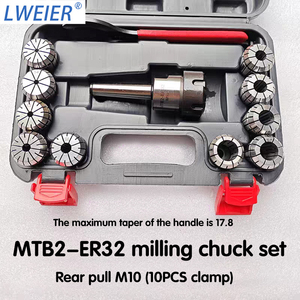 ชุดหัวจับดอกกัดมอร์ส LWEIER สำหรับเครื่องกัด MT3/4/5 พร้อมหัวจับแบบ Morse Taper ER32 เหมาะสำหรับเครื่องเจาะและเครื่องกัด - Product Image 4