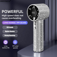Ventilateur portable mini S5 Diamond Design avec affichage numérique 199 vitesses, outil à ongles réglable