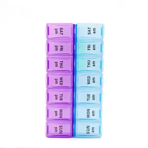 2024 New Arrival nhà máy nhà sản xuất hàng tuần Pill lưu trữ trường hợp nhựa Pill Box Organizer cho hiệu quả quản lý thuốc