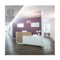 Comptoir de réception de poste d'infirmière moderne personnalisé de conception libre hôpital bleu et blanc réception de bureau de réception mobilier dentaire