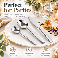 Ensemble de couverts en acier inoxydable de haute qualité, style simple et moderne, indispensable pour les repas quotidiens, passe au lave-vaisselle