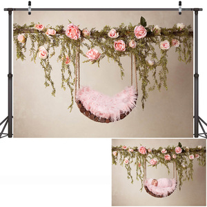 Fiori Little Baby compleanno foto artistiche sfondo tinta unita neonati bambini ritratto fotografia sfondo Studio fotografico - Product Image 4