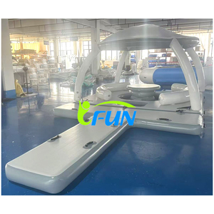 Plateforme flottante gonflable haut <span class=keywords><strong>de</strong></span> gamme en forme <span class=keywords><strong>de</strong></span> T pour yacht, ponton <span class=keywords><strong>de</strong></span> loisirs aquatiques, canapé-lit flottant avec auvent <span class=keywords><strong>de</strong></span> protection solaire - Product Image 1