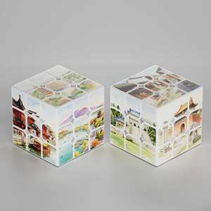 Cube Magique Publicitaire 3x3x3 Personnalisé avec Impression UV, Jouet Promotionnel OEM, Cube Photo Magique 3D, Porte-clés Intelligent - Product Image 4