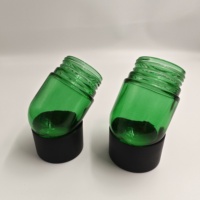 Pot en verre de couleur personnalisée, 100 ml, forme de dôme rond, pot en verre transparent avec couvercle CR pour le stockage des fleurs, les cosmétiques, la crème
