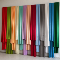 Tissu en soie glacée imprimé nacré 100 % polyester, matériau plissé pour rideau de scène de mariage et décoration pour filles