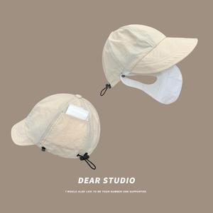 Gorra de béisbol de secado rápido, color blanco roto, transpirable, protección solar, sombrero de malla unisex de verano - Product Image 4