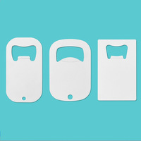 Ouvre-bouteille en acier inoxydable double face pour impression par sublimation, tire-bouchon en métal pour ouvrir les bières