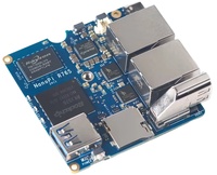 Carte de développement NanoPi R76S 4 Go de RAM (SBC) avec système d'exploitation Linux, processeur Rockchip et eMMC 64 Go soudé, boîtier métallique