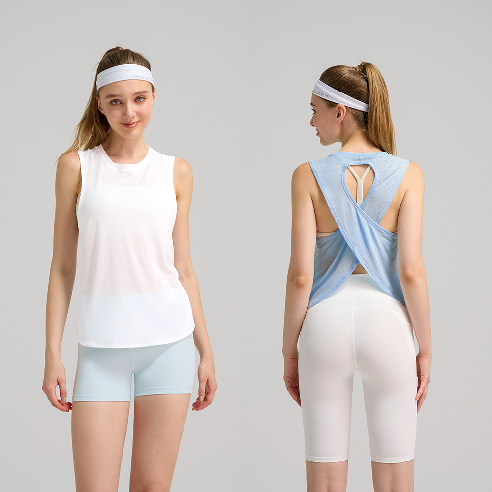 Cool Sleeveless Sports Vest for Women Hollow Out Beauty Back Yoga Wear Breathable Quick Dry Fitness T Shirt Loose Blouse Top
