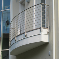 Rampe à barres horizontales au design simple, balustrade en métal noir pour escalier