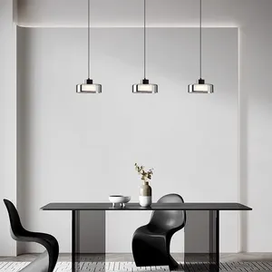 Modern minimalista vidro acrílico LED sala de jantar, quarto luminárias atacado