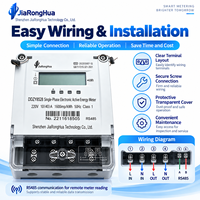 Meter Energi Dinding Satu Fasa RS485 Modbus RTU 230V Kwh Meter Layar LCD Pemantauan Untuk Kotak Distribusi Rumah Tangga