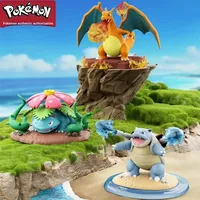 Figurines en résine de la série Pokémon : Pikachu, Psyduck, Bulbasaur – Statues mignonnes et amusantes inspirées de l'anime