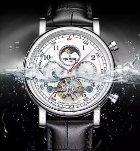 <span class=keywords><strong>Kinyued</strong></span> J082 squelette mécanique automatique montres hommes Sport horloge décontracté affaires Phase de lune Original marque <span class=keywords><strong>montre</strong></span>-bracelet pour homme - Product Image 3