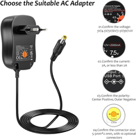 Alimentation universelle AC/DC 30W 3V-12V 2A, adaptateur multi-tension avec port USB 5V 2A et 10 prises DC pour appareils électroniques domestiques