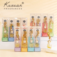 Pendentif diffuseur de parfum pour voiture 10 ml, parfum longue durée, fleurs séchées et corde en bois, bougie décorative intérieure