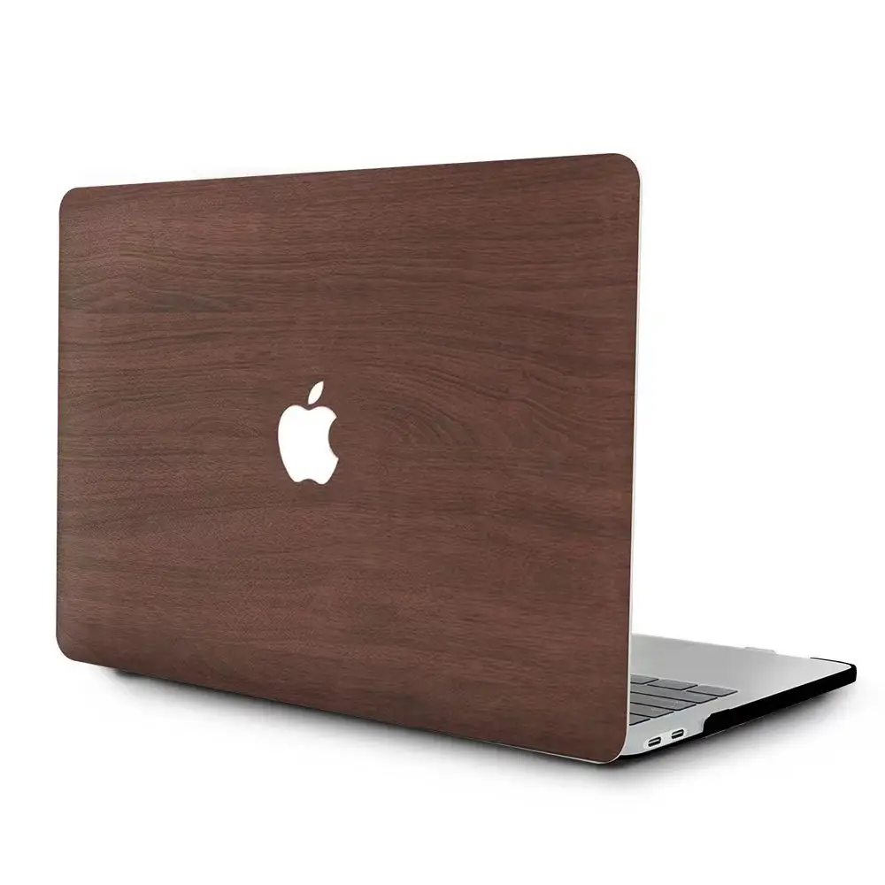 Yapears casing Laptop 3D tahan guncangan, casing pelindung Laptop motif kayu UV 3D untuk Macbook Air Pro 12 13 inci 2023