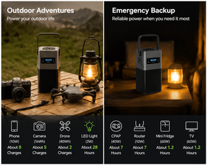 สถานีพลังงานสำรองแบบพกพา 89.6Wh 120W พร้อมเต้ารับไฟฟ้ากระแสสลับ สำหรับการตั้งแคมป์และการเดินทางกลางแจ้ง - Product Image 4