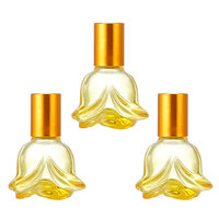 Grosir botol isi ulang parfum kaca bentuk imut bunga 30ml warna-warni berbagai bentuk kosong 10ml dengan tutup rol semprot