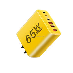 Cargador de 65 Vatios, Cargador Rápido para Teléfono Inteligente, 3 Puertos USB, 3 Puertos PD, Adaptador Multipuerto, Enchufe para Regulaciones Estadounidenses, Europeas y Británicas - Product Image 3