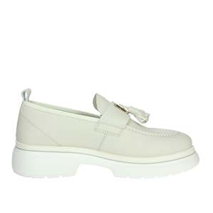 Mocasines de Mujer K-10702, Zapatos de Plataforma Blancos de Cuero - Product Image 4