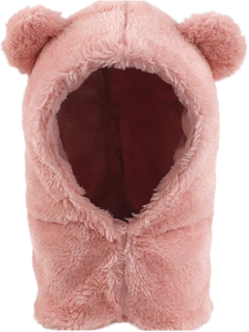 <b>Cute</b> Fashionable Adorable Winter <b>Bear</b>-eared Windproof Faux Fur Earflap Hooded Warm Cap with Chains for Unisex Adults - Product Image 1