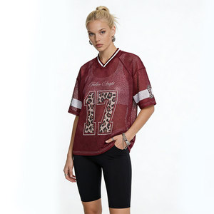 Maillot de football rétro en mesh à thème CMU 2026, imprimé léopard, numéro 17, col en V, vêtement de sport <span class=keywords><strong>Fallen</strong></span> Angel - Product Image 3